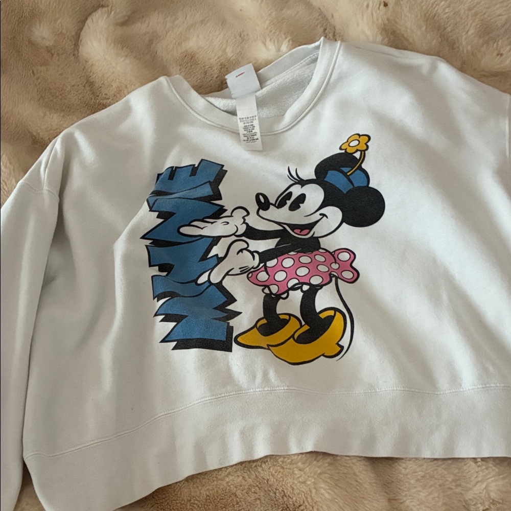Disney White Minnie Mouse Sweatshirt